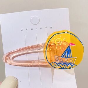 Orange Sailboat Barrettes NEW‎